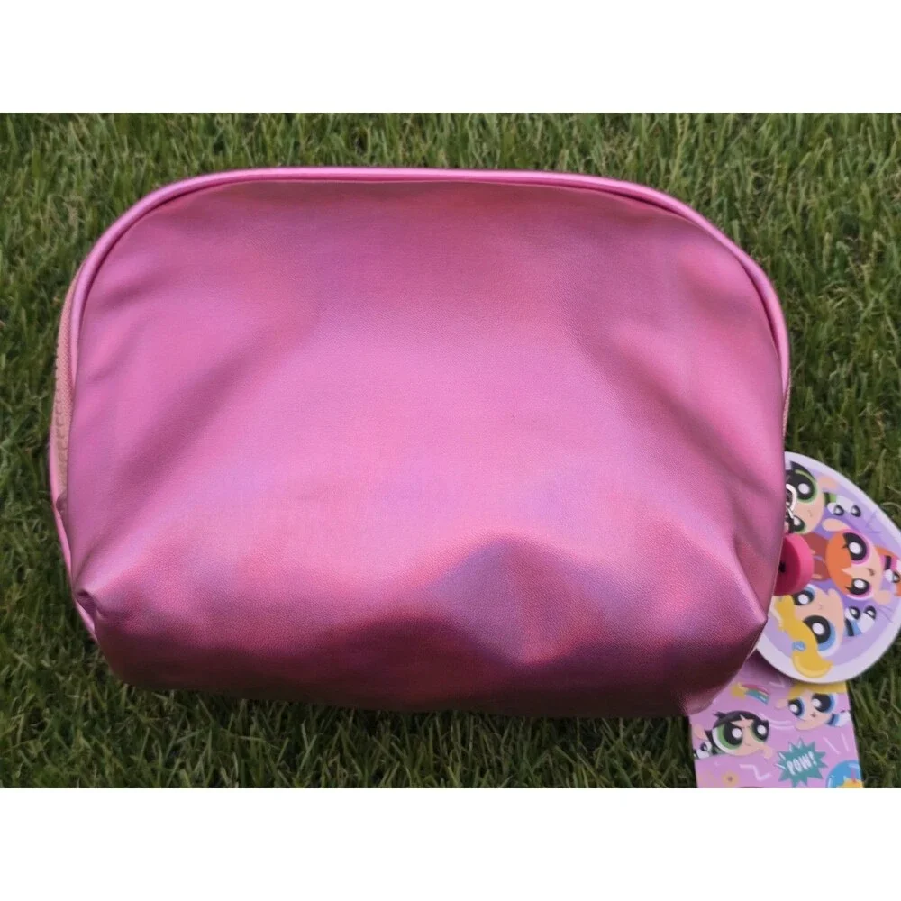 Miniso Powerpuff Girls Pink Irridescent Cosmetic Bag Jems New With Tags